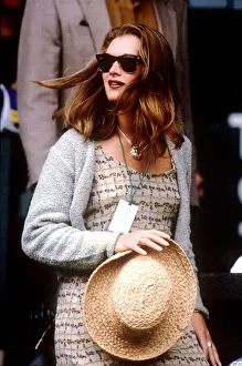 Brooke Shields actress at tennis match to watch boyfriend Andre Agassi