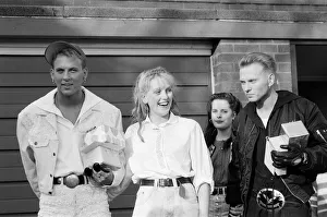 Brothers Prints: Bros stars Matt and Luke Goss go for tea at the home of 16-year-old fan Claire Austin in