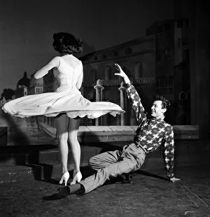 01220 Prints: Brother and sister Joyce and Lionel Blair rehearsing a dance routine for the ITV show