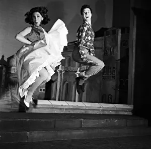 01220 Prints: Brother and sister Joyce and Lionel Blair rehearsing a dance routine for the ITV show