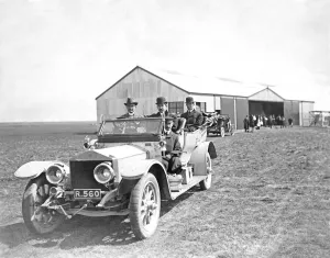 Rolls Royce Prints: The brothers Wright motored to the Aero Club new flying ground at Sheppey