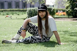 Bruce Dickinson, lead singer of the heavy metal band Iron Maiden. 13th May 1992