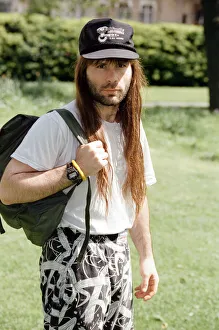 Bruce Dickinson, lead singer of the heavy metal band Iron Maiden. 13th May 1992