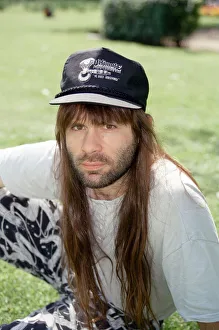 Bruce Dickinson, lead singer of the heavy metal band Iron Maiden. 13th May 1992