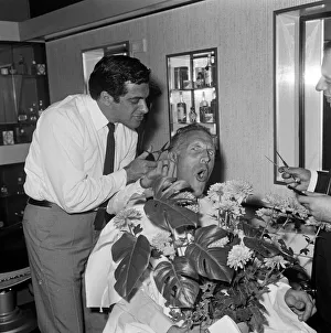 01149 Prints: Bruce Forsyth and Frankie Vaughan attend the opening of celebrity hairdresser Gay