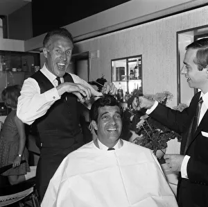 01149 Prints: Bruce Forsyth and Frankie Vaughan attend the opening of celebrity hairdresser Gay