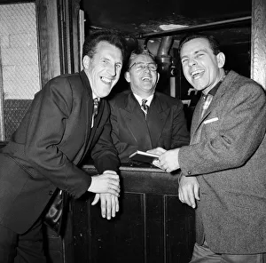 Bruce Forsyth (left) and Norman Wisdom (right) having a laugh