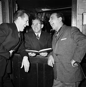 00816 Prints: Bruce Forsyth (left) and Norman Wisdom (right) having a laugh