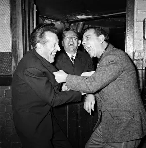 Bruce Forsyth (left) and Norman Wisdom (right) having a laugh