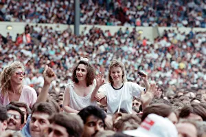 Bruce Springsteen, in concert on his Tunnel of Love Express Tour, Wembley Stadium, London