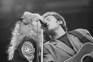 Bruce Springsteen performing with The E Street Band at Villa Park, The Midlands, England