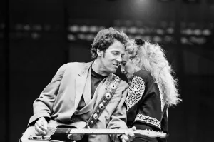 Bruce Springsteen performing with The E Street Band at Villa Park, The Midlands, England