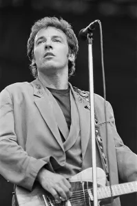 Bruce Springsteen performing with The E Street Band at Villa Park, The Midlands, England