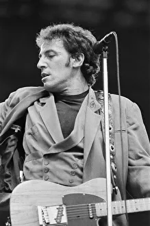 Waistcoat Prints: Bruce Springsteen performing with The E Street Band at Villa Park, The Midlands, England