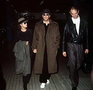 Bruce willis actor with girlfriend Demi Moore arriving at LAP from Los Angeles