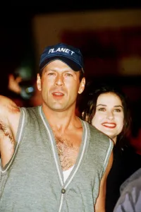 Bruce Willis & Demi Moore at the launch of Planet Hollywood restaurant in London