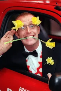 Bryan Burnett TV Presenter - March 1998 Mariue Curie cancer daffodil appeal