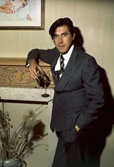 Wine Prints: Bryan Ferry Roxy Music Holding glass of wine Pop singer December 1975