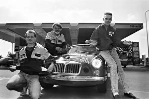 01298 Prints: Bryan Halladay from Warwick with a bright red 1962 MGA which he will be driving in