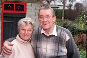 Bryan Mosley actor December 1998 dancing with wife Norma