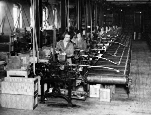 Production Line Prints: Bryant & May Ltd. Liverpool. Making match boxes entirely from wood