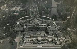 Core83 Prints: Buckingham Palace seen here from the air in preparation for the coronation of King George