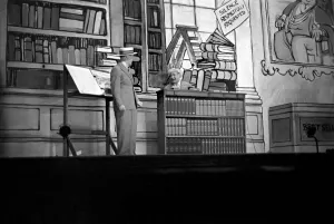 Bud Flanagan and Chesney Allen performing on stage January 1938 OL305I-002