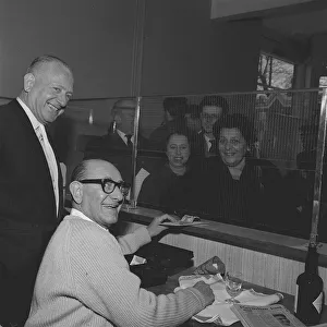 Bud Flanagan the comedian and Jack Solomons the boxing promoter at the opening of their