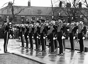 Core07 Prints: Buglers of the Royal Artillery bandsmen sounding the General Salute at Barras Bridge