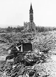 Bulldozers clear British advance beyond and through Aunay-Sur-Odon across the Orne