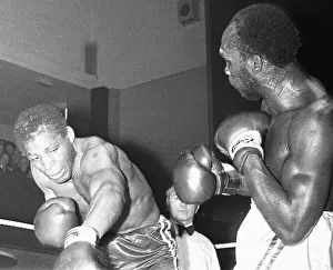 Glove Prints: Bunny Johnson (right) seen here in action during his fight against Harry Snow