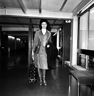 00067 Prints: Bunny of the year Caroline Moore pictured at Heathrow Airport today