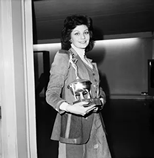Bunny of the year Caroline Moore pictured holding the award she won in the