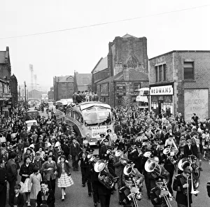 Burnley celebrate their first League Championship since 1921 with with a victory parade