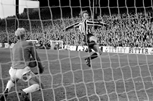 00254 Prints: Burnley v. Newcastle. A great effort from Newcastle winger Bryan Robson as he flies