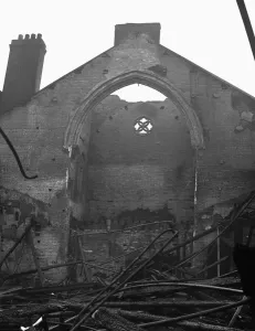 01466 Prints: The burnt out remains of the Methodist Church, Bristol Street, Birmingham