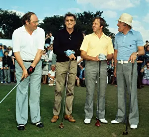 Burt Lancaster and Bruce Forsyth at Celebrity golf tournament August 1976