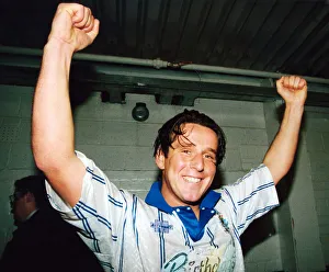 Bury v Preston North End. Burys scorer Tony Rigby celebrates their win over Preston