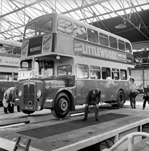 Bus balanced on Cups from the Josiah Wedgewood and Son fine China company to demonstrate