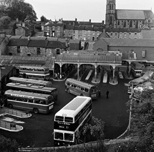 00755 Collection: The bus station in Durham City, County Durham. 24th May 1969