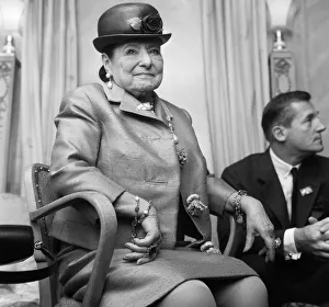 Business woman Helena Rubinstein seen here at the Dorchester Hotel, London