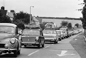 00265 Prints: Busy scenes on the Exeter by pass as holidaymakers head for the South Coast