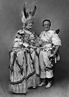 Buttons and one of the ugly sisters who star in the pantomime Cindrella at Drury lane