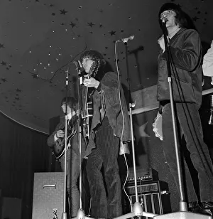 The Byrds performing on stage at The Imperial Ballroom, Nelson, Lancs