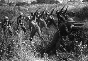 C Company of the Reading Home Guard seen here being instructed on how to throw a hand