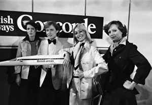 Stewardess Prints: Cabin crew members who work on the supersonic passenger aircraft Concorde
