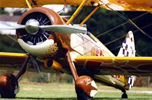 00385 Prints: The Cadburys Crunchie Boeing-Stearman Model 75 biplane pictured at Elvington