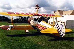 The Cadburys Crunchie Boeing-Stearman Model 75 biplane pictured at Elvington