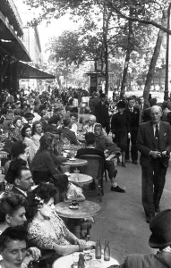 Liberation Prints: Cafe De La Parx in Paris as the French capital gets back to normal following