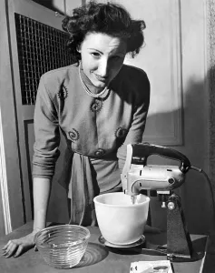 Cake mixing. Housewives will sooh be able to purchase a Multipol